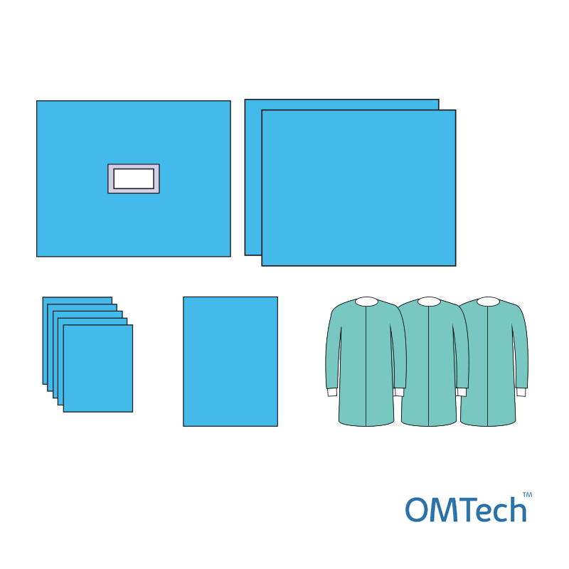 Комплект одягу та покриттів операційних OMTech™ хірургічний №23 стерильний